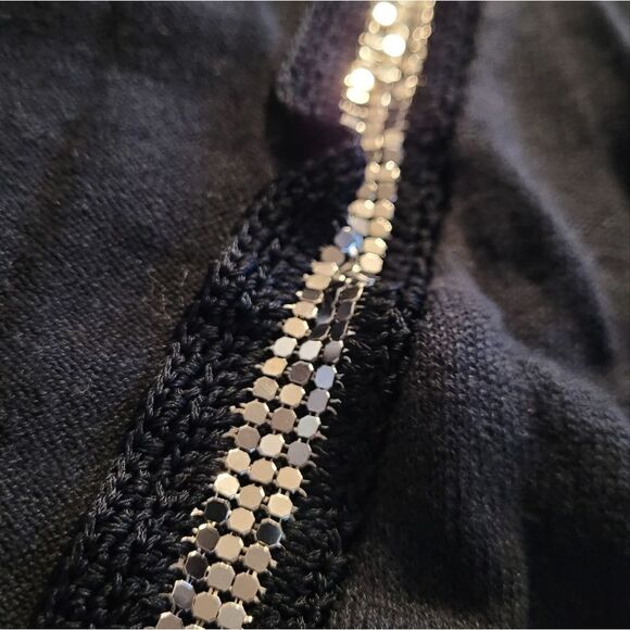 Anne Klein Linen Blend Cardigan with Bling Details 0X - Picture 4 of 6